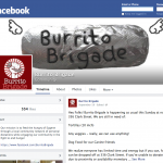 Burrito Brigade Facebook page screenshot